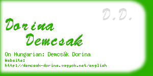 dorina demcsak business card