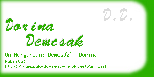 dorina demcsak business card
